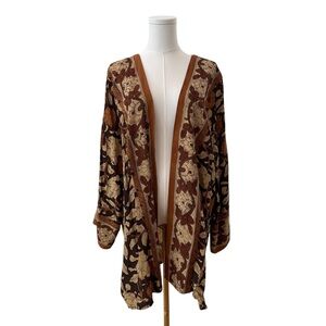 Soft Surroundings Women’s Large Open Front Bohemian Cottagecore Soft Mara Top